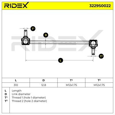 Łącznik Stabilizatora RIDEX 3229S0022 3229S0022 - foto 7