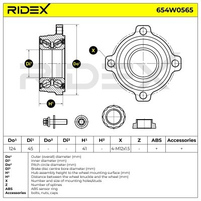 Łożysko Koła RIDEX 654W0565 654W0565 - foto 5