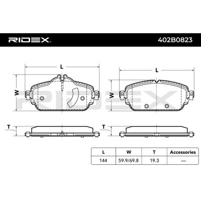 Klocki hamulcowe RIDEX 402B0823 402B0823 - foto 3