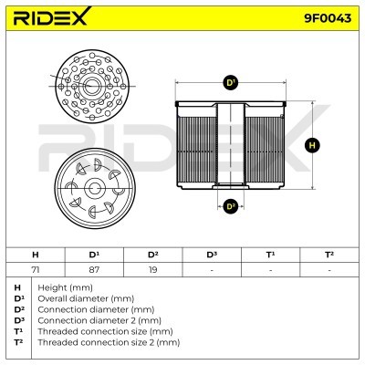 Filtr Paliwa RIDEX 9F0043 9F0043 - foto 5