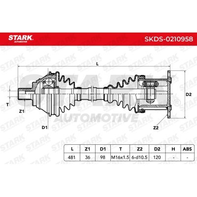 Półoś Napędowa Stark SKDS-0210958 SKDS-0210958 - foto 3