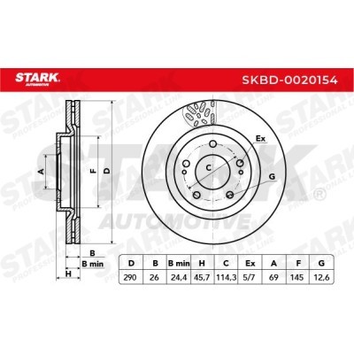 Tarcza hamulcowa Stark SKBD-0020154 SKBD-0020154 - foto 5