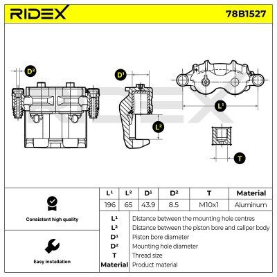Zacisk Hamulcowy RIDEX 78B1527 78B1527 - foto 3