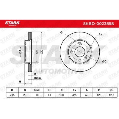 Tarcza hamulcowa Stark SKBD-0023858 SKBD-0023858 - foto 2