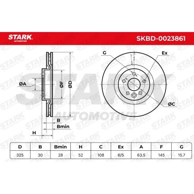 Tarcza hamulcowa Stark SKBD-0023861 SKBD-0023861 - foto 6
