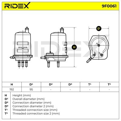 Filtr Paliwa RIDEX 9F0061 9F0061 - foto 3
