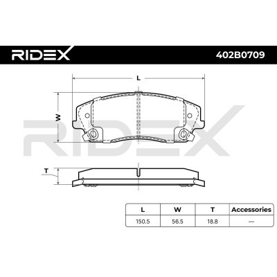 Klocki hamulcowe RIDEX 402B0709 402B0709 - foto 8