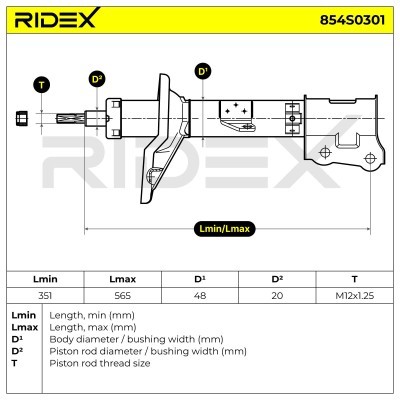 Amortyzator RIDEX 854S0301 854S0301 - foto 8