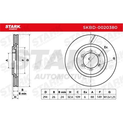 Tarcza hamulcowa Stark SKBD-0020380 SKBD-0020380 - foto 5