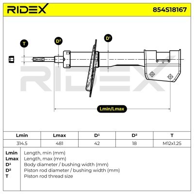Amortyzator RIDEX 854S18167 854S18167 - foto 7