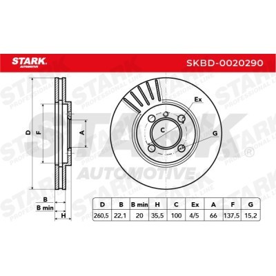Tarcza hamulcowa Stark SKBD-0020290 SKBD-0020290 - foto 5