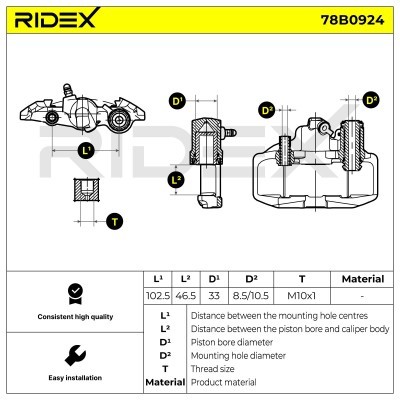 Zacisk Hamulcowy RIDEX 78B0924 78B0924 - foto 7