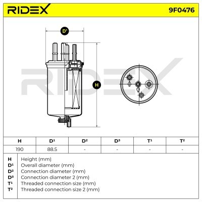 Filtr Paliwa RIDEX 9F0476 9F0476 - foto 6