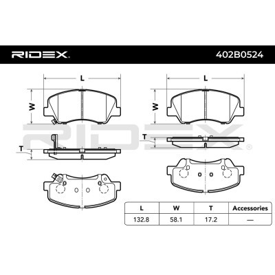 Klocki hamulcowe RIDEX 402B0524 402B0524 - foto 3
