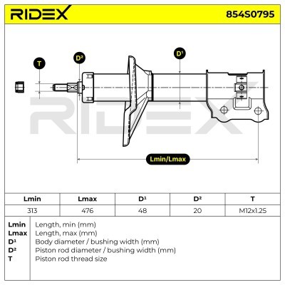 Amortyzator RIDEX 854S0795 854S0795 - foto 6