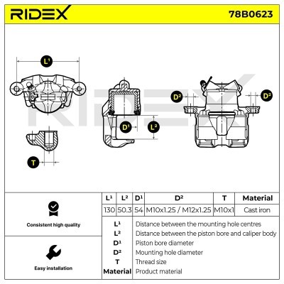Zacisk Hamulcowy RIDEX 78B0623 78B0623 - foto 7