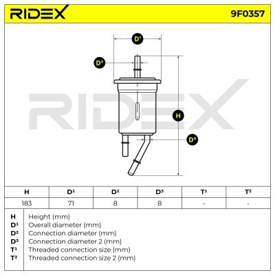 Filtr Paliwa RIDEX 9F0357 9F0357 - foto 5