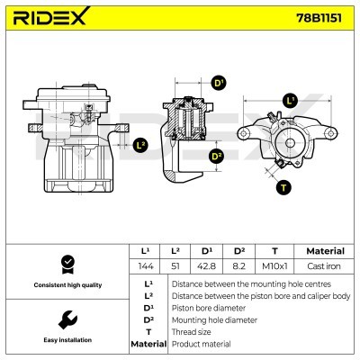 Zacisk Hamulcowy RIDEX 78B1151 78B1151 - foto 5