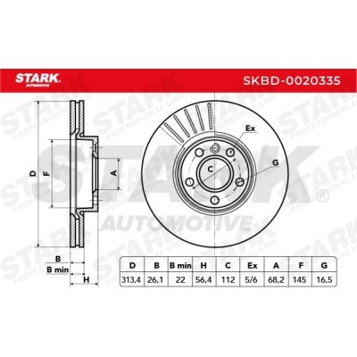 Tarcza hamulcowa Stark SKBD-0020335 SKBD-0020335 - foto 5