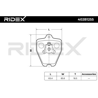 Klocki hamulcowe RIDEX 402B1255 402B1255 - foto 6