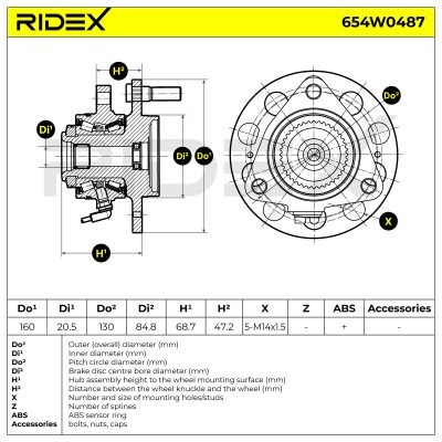 Łożysko Koła RIDEX 654W0487 654W0487 - foto 7