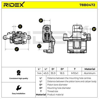 Zacisk Hamulcowy RIDEX 78B0472 78B0472 - foto 6