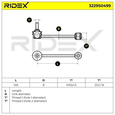 Łącznik Stabilizatora RIDEX 3229S0499 3229S0499 - foto 5