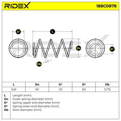 Sprężyna Zawieszenia RIDEX 188C0878 188C0878 - foto 5