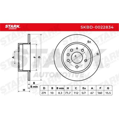Tarcza hamulcowa Stark SKBD-0022834 SKBD-0022834 - foto 5