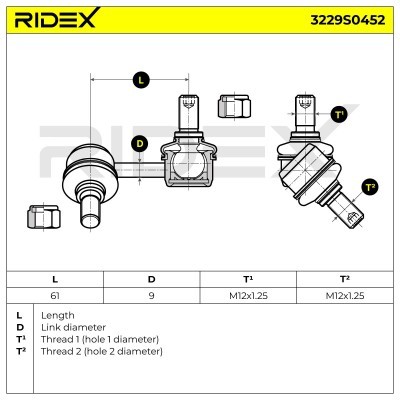 Łącznik Stabilizatora RIDEX 3229S0452 3229S0452 - foto 5