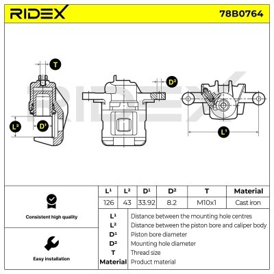 Zacisk Hamulcowy RIDEX 78B0764 78B0764 - foto 6