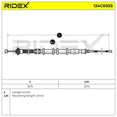 Linka Hamulca Ręcznego RIDEX 124C0053 124C0053 - foto 6