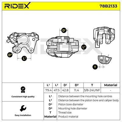 Zacisk Hamulcowy RIDEX 78B2133 78B2133 - foto 6