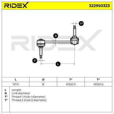 Łącznik Stabilizatora RIDEX 3229S0323 3229S0323 - foto 6