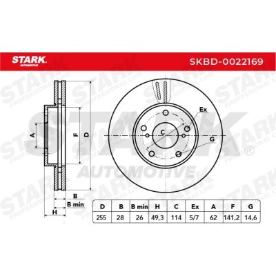 Tarcza hamulcowa Stark SKBD-0022169 SKBD-0022169 - foto 5