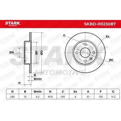 Tarcza hamulcowa Stark SKBD-0023087 SKBD-0023087 - foto 5