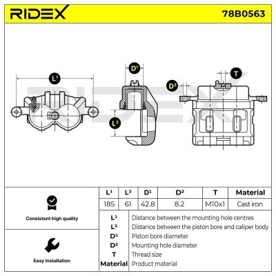 Zacisk Hamulcowy RIDEX 78B0563 78B0563 - foto 6