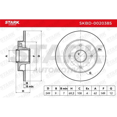 Tarcza hamulcowa Stark SKBD-0020385 SKBD-0020385 - foto 5
