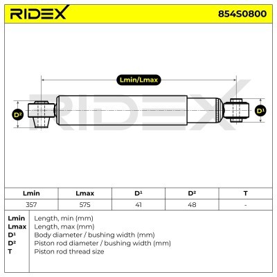 Amortyzator RIDEX 854S0800 854S0800 - foto 6