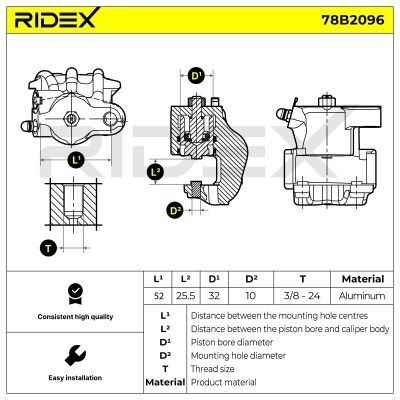 Zacisk Hamulcowy RIDEX 78B2096 78B2096 - foto 6