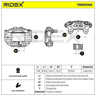 Zacisk Hamulcowy RIDEX 78B0068 78B0068 - foto 5