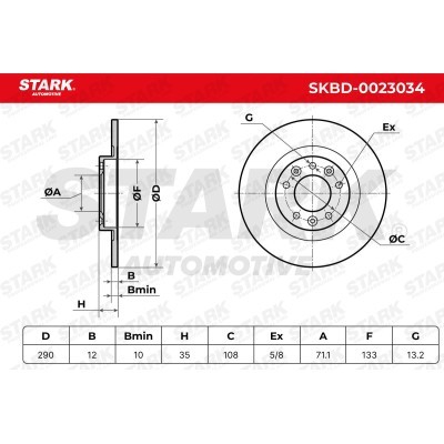 Tarcza hamulcowa Stark SKBD-0023034 SKBD-0023034 - foto 6
