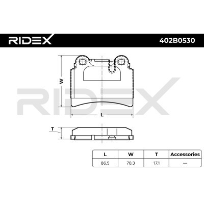 Klocki hamulcowe RIDEX 402B0530 402B0530 - foto 7