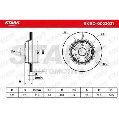 Tarcza hamulcowa Stark SKBD-0023031 SKBD-0023031 - foto 6