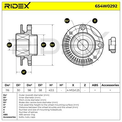 Łożysko Koła RIDEX 654W0292 654W0292 - foto 5
