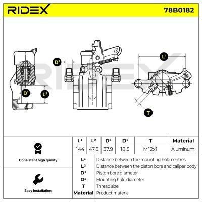Zacisk Hamulcowy RIDEX 78B0182 78B0182 - foto 6
