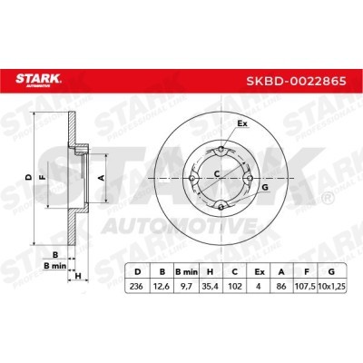 Tarcza hamulcowa Stark SKBD-0022865 SKBD-0022865 - foto 5