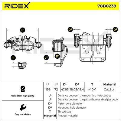 Zacisk Hamulcowy RIDEX 78B0239 78B0239 - foto 4