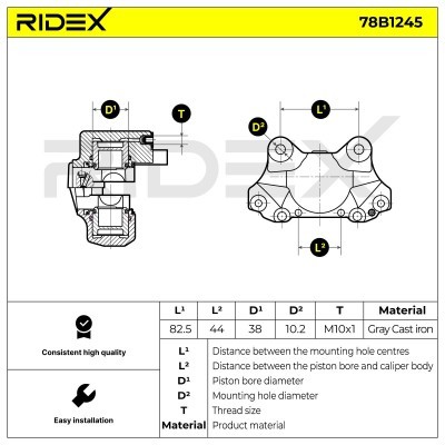 Zacisk Hamulcowy RIDEX 78B1245 78B1245 - foto 5