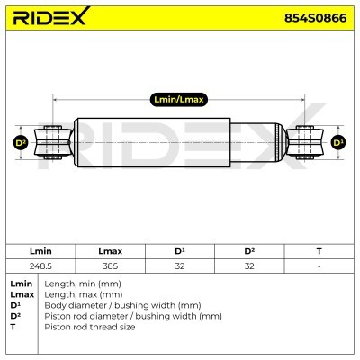 Amortyzator RIDEX 854S0866 854S0866 - foto 3
